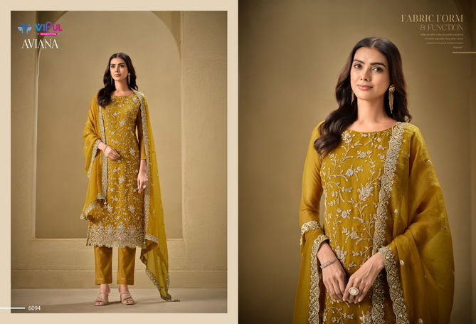 Aviana By Vipul Organza Embroidered Salwar Kameez Wholesale Price In Surat
